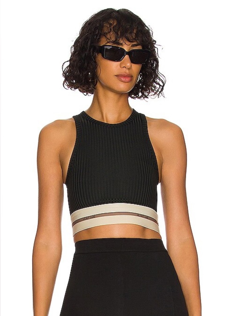 Helmut Lang cropped tank top in black